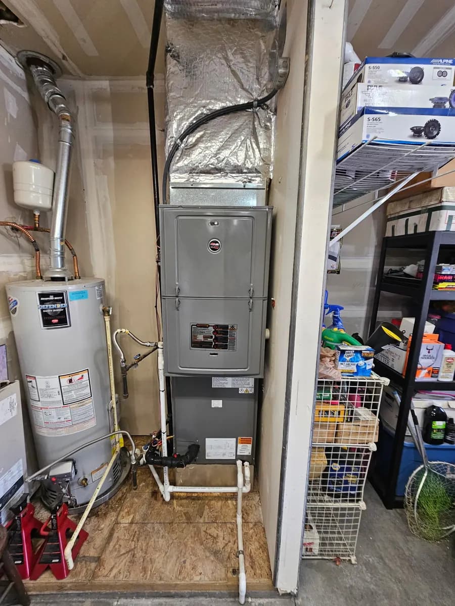 Dual furnace mechanical closet installation